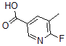 结构式 CAS# 885267-35-6, 6-氟-5-甲基-3-吡啶羧酸