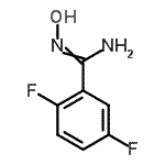 结构式 CAS# 885957-32-4, 2,5-二氟-N'-羟基苯甲脒
