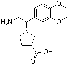 CAS#: 886363-96-8， 1-[2-Amino-1-(3,4-dimethoxyphenyl)ethyl]-3-pyrrolidinecarboxylic acid