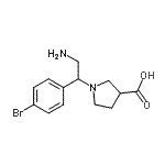 CAS 登录号：886363-99-1， 1-[2-氨基-1-(4-溴苯基)乙基]-3-吡咯烷羧酸