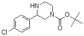 structure of CAS# 886767-49-3, 3-(4-Chlorophenyl)-1-Piperazinecarboxylic Acid 1,1-Dimethylethyl Ester;Tert-Butyl 3-(4-Chlorophenyl)Piperazine-1-Carboxylate