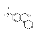 structure of CAS# 886851-51-0, [2-(4-Morpholinyl)-5-(trifluoromethyl)phenyl]methanol;[2-morpholin-4-yl-5-(trifluoromethyl)phenyl]methan-1-ol;[2-Morpholin-4-yl-5-(trifluoromethyl)phenyl]methanol;[2-Morpholin-4-yl-5-(trifluoromethyl)-phenyl]methanol