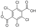 structure of CAS# 887-54-7, Chlorthal Monomethyl Ester;2,3,5,6-Tetrachloro-4-Methoxycarbonyl-Benzoic Acid;4-Carbomethoxy-2,3,5,6-Tetrachloro-Benzoic Acid;Monomethyl 2,3,5,6-Tetrachloroterephthalate