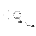 structure of CAS# 887590-37-6, N-Propyl-3-(trifluoromethyl)aniline;benzenamine, N-propyl-3-(trifluoromethyl)-;BENZENAMINE,N-PROPYL-3-(TRIFLUOROMETHYL)-;MFCD07786998