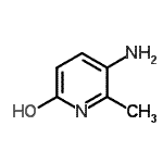 结构式 CAS# 88818-90-0, 5-氨基-6-甲基-2-吡啶醇
