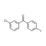 结构式 CAS# 890098-18-7, (3-氯苯基)(4-碘苯基)甲酮