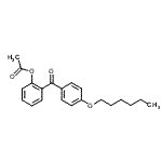 结构式 CAS# 890098-60-9, 2-[4-(己氧基)苯甲酰基]苯基乙酸酯