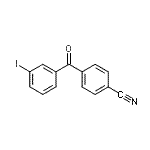 结构式 CAS# 890098-65-4, 4-(3-碘苯甲酰基)苯甲腈