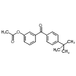 结构式 CAS# 890099-86-2, 3-[4-(2-甲基-2-丙基)苯甲酰基]苯基乙酸酯
