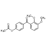 结构式 CAS# 890100-17-1, 4-(2,3-二甲氧基苯甲酰基)苯基乙酸酯