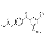structure of CAS# 890100-27-3, 4-(3,5-Dimethoxybenzoyl)phenyl acetate;4-Acetoxy-3',5'-dimethoxybenzophenone