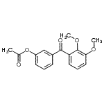 structure of CAS# 890100-36-4, 3-(2,3-Dimethoxybenzoyl)phenyl acetate;3-Acetoxy-2',3'-dimethoxybenzophenone