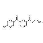 结构式 CAS# 890100-48-8, 乙基3-[(6-氯-3-吡啶基)羰基]苯甲酸酯