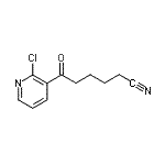 structure of CAS# 890100-78-4, 6-(2-Chloro-3-pyridinyl)-6-oxohexanenitrile;6-(2-Chloro-3-pyridyl)-6-oxohexanenitrile