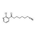 结构式 CAS# 890100-82-0, 8-(2-氯-3-吡啶基)-8-氧代辛烷腈