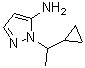 structure of CAS# 890591-87-4, 1-(1-Cyclopropylethyl)-1H-pyrazol-5-amine;1-(cyclopropylethyl)pyrazole-5-ylamine;2-(1-Cyclopropyl-ethyl)-2H-pyrazol-3-ylamine;BAS 11720505