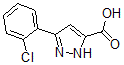 structure of CAS# 890621-13-3, 3-(2-Chlorophenyl)-1H-Pyrazole-5-carboxylic Acid