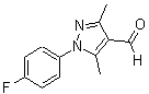 structure of CAS# 890626-54-7, 1-(4-Fluorophenyl)-3,5-dimethyl-1H-pyrazole-4-carbaldehyde;1-(4-fluorophenyl)-3,5-dimethyl-1H-pyrazole-4-carbaldehyde;1-(4-Fluoro-phenyl)-3,5-dimethyl-1H-pyrazole-4-carbaldehyde;1-(4-fluorophenyl)-3,5-dimethylpyrazole-4-carbaldehyde