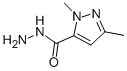 structure of CAS# 89187-40-6, 1,3-Dimethylpyrazole-5-Carbohydrazide;1,3-Dimethyl-1H-Pyrazole-5-Carbohydrazide(SALTDATA: FREE);1H-Pyrazole-5-Carboxylic Acid, 1,3-Dimethyl-, Hydrazide