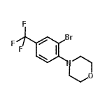 structure of CAS# 892502-13-5, 4-[2-Bromo-4-(trifluoromethyl)phenyl]morpholine;4-(2-bromo-4-(trifluoromethyl)phenyl)morpholine;MORPHOLINE,4-[2-BROMO-4-(TRIFLUOROMETHYL)PHENYL]-