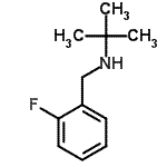 structure of CAS# 893577-97-4, N-(2-Fluorobenzyl)-2-methyl-2-propanamine;N-(2-fluorobenzyl)-2-methyl-2-propanamine;N-(2-fluorobenzyl)-2-methylpropan-2-amine;N-(tert-butyl)-N-(2-fluorobenzyl)amine