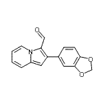 CAS 登录号：893612-89-0， 2-(1,3-苯并二氧戊环-5-基)-3-吲嗪甲醛