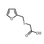 structure of CAS# 89639-87-2, [(2-Furylmethyl)sulfanyl]acetic acid;(Furan-2-ylmethylsulfanyl)-acetic acid;(furfurylthio)acetic acid;2-((furan-2-ylmethyl)thio)acetic acid