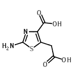 structure of CAS# 89640-87-9, 2-Amino-5-(carboxymethyl)-1,3-thiazole-4-carboxylic acid;2-amino-5<wbr>-(carboxy<wbr>methyl)-1<wbr>,3-thiazo<wbr>le-4-carb<wbr>oxylic ac<wbr>id hydrob<wbr>romide