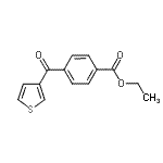 structure of CAS# 896618-52-3, Ethyl 4-(3-thienylcarbonyl)benzoate;3-(4-carboethoxybenzoyl)thiophene