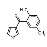 structure of CAS# 896618-60-3, (2,5-Dimethylphenyl)(3-thienyl)methanone;3-(2,5-Dimethylbenzoyl)thiophene