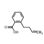 structure of CAS# 89730-30-3, 2-(3-Buten-1-yl)benzoic acid;2-(3-Butenyl)benzoic acid;MFCD02259910