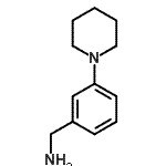 structure of CAS# 898404-93-8, 1-[3-(1-Piperidinyl)phenyl]methanamine;(3-(piperidin-1-yl)phenyl)methanamine;(3-Piperidin-1-ylphenyl)methylamine;(3-piperidylphenyl)methylamine