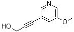 structure of CAS# 898561-63-2, 3-(5-Methoxy-3-pyridinyl)-2-propyn-1-ol;3-(5-methoxypyridin-3-yl)prop-2-yn-1-ol;3-(5-Methoxy-pyridin-3-yl)-prop-2-yn-1-ol;MFCD08457778