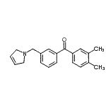 structure of CAS# 898749-04-7, [3-(2,5-Dihydro-1H-pyrrol-1-ylmethyl)phenyl](3,4-dimethylphenyl)methanone;3,4-dimethyl-3'-(3-pyrrolinomethyl) benzophenone