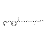 structure of CAS# 898749-84-3, Ethyl 8-[3-(2,5-dihydro-1H-pyrrol-1-ylmethyl)phenyl]-8-oxooctanoate;Ethyl 8-oxo-8-[3-(3-pyrrolinomethyl)phenyl]octanoate