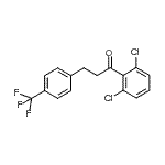 structure of CAS# 898749-92-3, 1-(2,6-Dichlorophenyl)-3-[4-(trifluoromethyl)phenyl]-1-propanone;2',6'-dichloro-3-(4-trifluoromethylphenyl)propiophenone