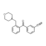 结构式 CAS# 898750-08-8, 3-[2-(4-吗啉基甲基)苯甲酰基]苯甲腈