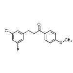 structure of CAS# 898750-43-1, 3-(3-Chloro-5-fluorophenyl)-1-[4-(methylsulfanyl)phenyl]-1-propanone;3-(3-chloro-5-fluorophenyl)-4'-thiomethylpropiophenone