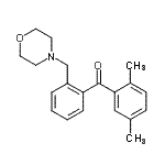 structure of CAS# 898750-50-0, (2,5-Dimethylphenyl)[2-(4-morpholinylmethyl)phenyl]methanone;2,5-Dimethyl-2'-morpholinomethyl benzophenone