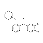 structure of CAS# 898750-68-0, (3-Chloro-4-fluorophenyl)[2-(4-morpholinylmethyl)phenyl]methanone;3'-Chloro-4'-fluoro-2-morpholinomethyl benzophenone