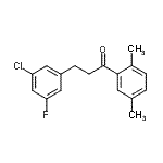 结构式 CAS# 898750-70-4, 3-(3-氯-5-氟苯基)-1-(2,5-二甲基苯基)-1-丙酮