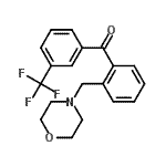 structure of CAS# 898750-80-6, [2-(4-Morpholinylmethyl)phenyl][3-(trifluoromethyl)phenyl]methanone;2-Morpholinomethyl-3'-trifluoromethylbenzophenone