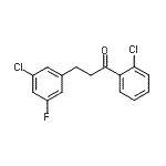 structure of CAS# 898750-91-9, 3-(3-Chloro-5-fluorophenyl)-1-(2-chlorophenyl)-1-propanone;2'-chloro-3-(3-chloro-5-fluorophenyl)propiophenone
