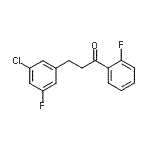 structure of CAS# 898750-94-2, 3-(3-Chloro-5-fluorophenyl)-1-(2-fluorophenyl)-1-propanone;3-(3-chloro-5-fluorophenyl)-2'-fluoropropiophenone