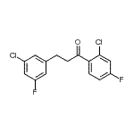 结构式 CAS# 898751-12-7, 1-(2-氯-4-氟苯基)-3-(3-氯-5-氟苯基)-1-丙酮