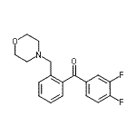structure of CAS# 898751-17-2, (3,4-Difluorophenyl)[2-(4-morpholinylmethyl)phenyl]methanone;3',4'-Difluoro-2-morpholinomethyl benzophenone
