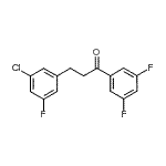 structure of CAS# 898751-52-5, 3-(3-Chloro-5-fluorophenyl)-1-(3,5-difluorophenyl)-1-propanone;3-(3-chloro-5-fluorophenyl)-3',5'-difluoropropiophenone