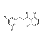 structure of CAS# 898751-60-5, 3-(3-Chloro-5-fluorophenyl)-1-(2,6-dichlorophenyl)-1-propanone;3-(3-Chloro-5-fluorophenyl)-2',6'-dichloropropiophenone