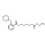 structure of CAS# 898751-61-6, Ethyl 8-[2-(4-morpholinylmethyl)phenyl]-8-oxooctanoate;Ethyl 8-[2-(morpholinomethyl)phenyl]-8-oxooctanoate