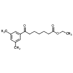 结构式 CAS# 898751-78-5, 乙基7-(3,5-二甲基苯基)-7-氧代庚酸酯